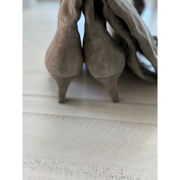 Bandolino Gray Suede Tassel Knee-High Boots - Picture 5 of 6